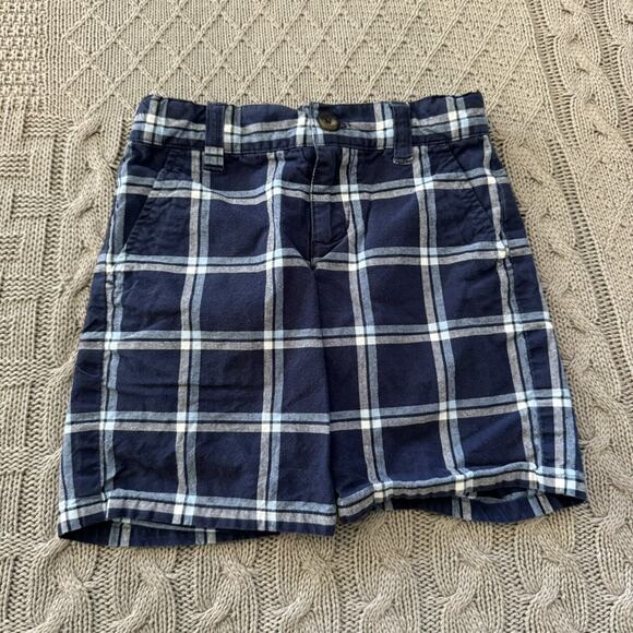 Janie and Jack Blue Plaid Shorts ~ 4 - Picture 1 of 10
